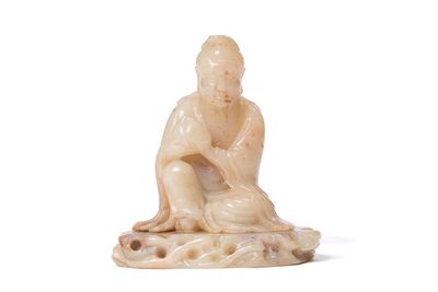 「玉璿」款 壽山石雕 壽星擺件