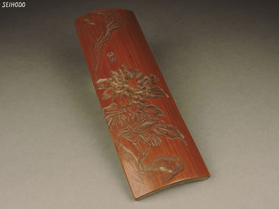 【青峯堂】古竹花彫 竹製茶量 (売切)