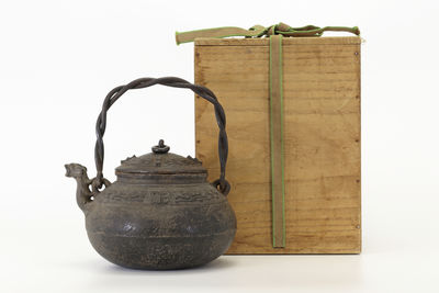 二代蔵六造 獸口竜紋鉄瓶（共箱）