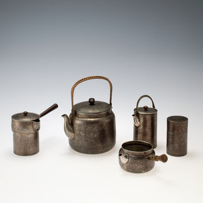 錫製野立煎茶具揃（箱付）