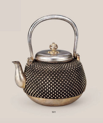 501 尚美堂 纯银雾霰纹壶