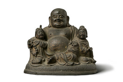 明 銅漆金 弥勒菩薩