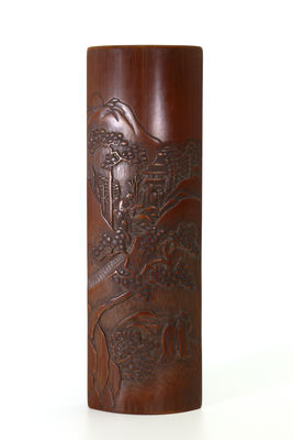 道光二十年少杏氏製玩 銘 臂擱