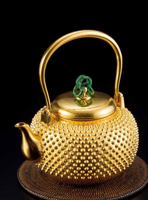 2242 纯金翡翠三连环摘霰汤沸