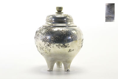 熊谷造 花鳥象嵌 香爐