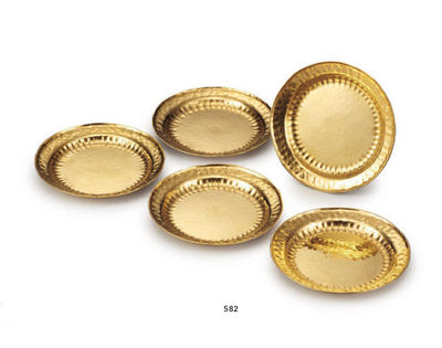 582 纯金茶托 （五枚）