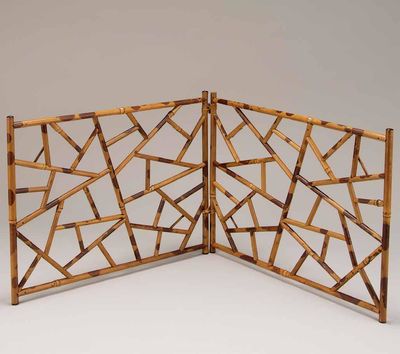 2319 冰裂式斑竹炉屏