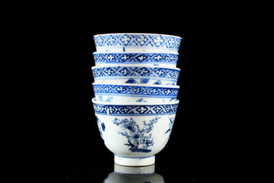 康熙年制 花卉纹 茶杯5客