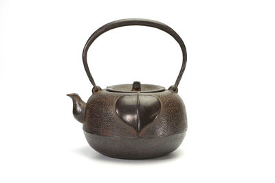 平丸大葉紋 葉柄摘 鉄瓶