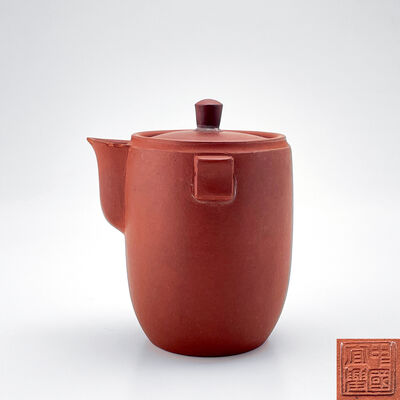 中国宜興印 紫泥 直圓宝瓶茶器