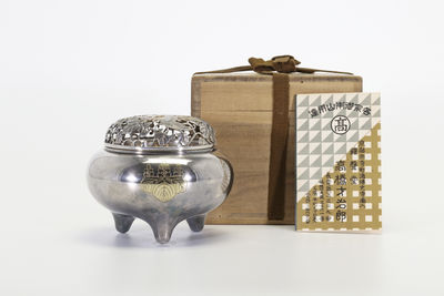 鐘聲堂 高橋才治郎作 純銀香爐（共箱）