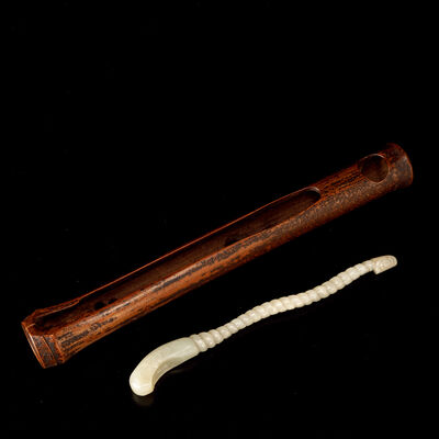 白砡奇珍茶杓（筒付）