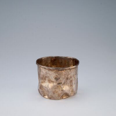 純銀製菱形小建水（木箱）