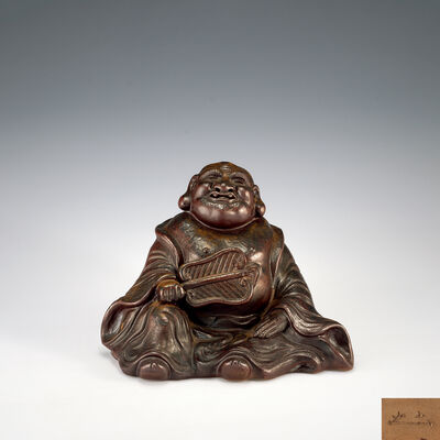 金重陶陽造　備前坐佛置物