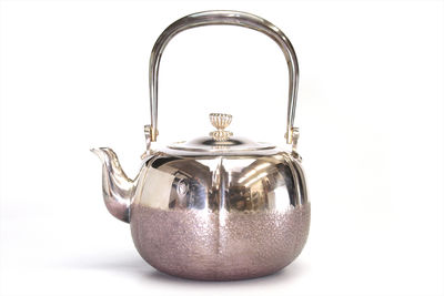 生駒 義光造 純銀阿古陀式湯沸（共箱）