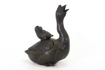 鴨形 銅製香爐