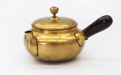 鍍金銅急須　時代品