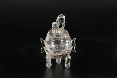 戲獅頂水晶香爐