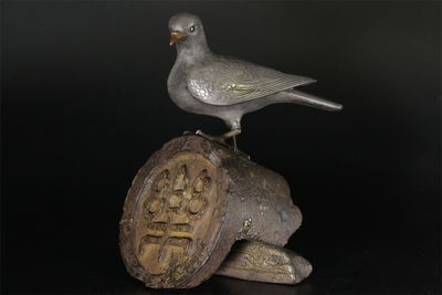 正阿弥勝義 作 古瓦白鳩図 香爐　共箱（二重箱）