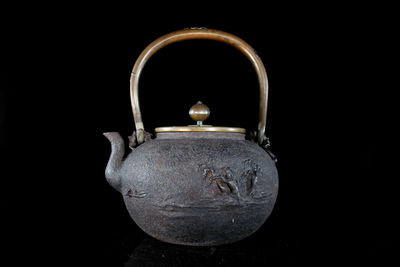 蝠鑲嵌提 千山飛鳥鑲嵌 鐵瓶