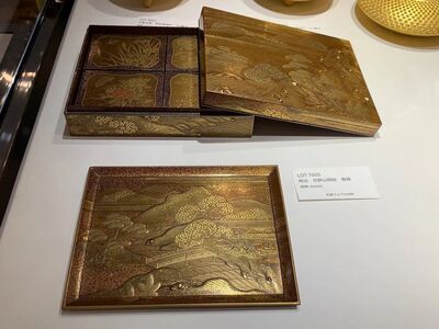 L7005　明治 吉野山蒔繪 香箱