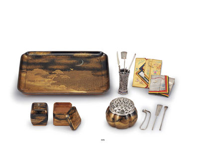 595 三夕莳绘香具（付共箱） （一套）