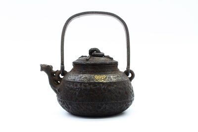 初代蔵六か 獣口金銀象嵌鉄瓶