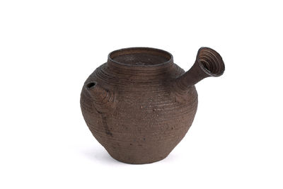 【夢工房】初代三浦竹泉造倣蠻窯茶瓶急須共箱　KY-1