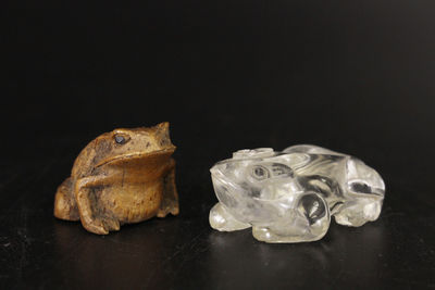 竹蛙水晶蛙 置物 兩隻