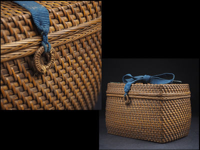 【夢工房】時代籐編茶籠　辰-78