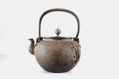 松柏紋 金銀象嵌提手 櫻花摘 鐵瓶