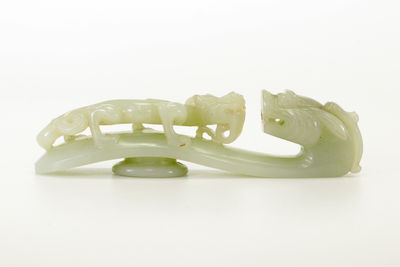 青白玉 帶鈎（箱付）