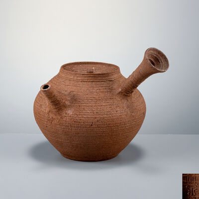 竹泉製　南蛮急須（共箱）