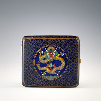 清宮　琺瑯彩龍紋煙草盒