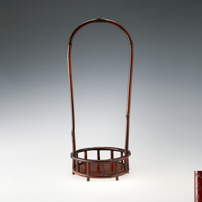 鈴木玩玩斎造　紫竹炉台（箱付）