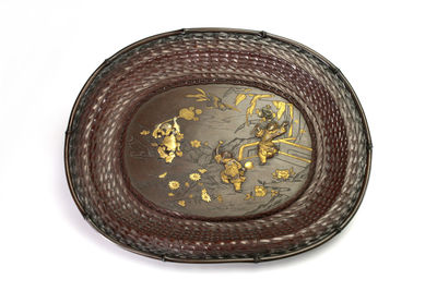 金銀镶嵌三童戲鳳盤