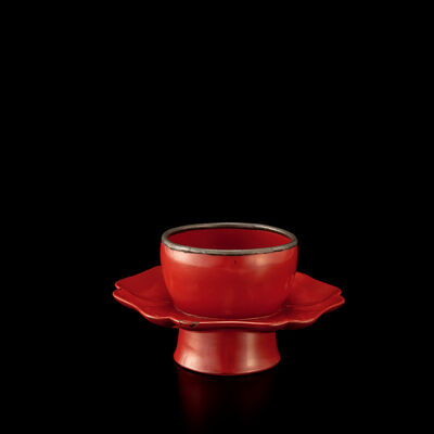 宋元　朱漆天目台（元箱）