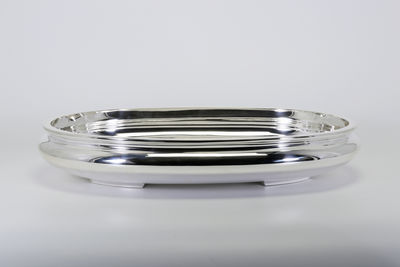 生駒造 純銀水盤（共箱）