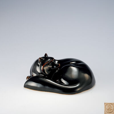 津田信夫 黒狸  (共箱）