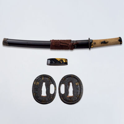 短刀拵 金工鐔付