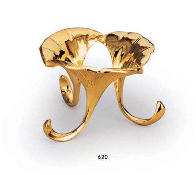 620 纯金银杏叶盖置