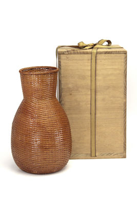 竹房斎 在銘 小壺式花籃（共箱）