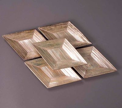 2143 金谷五郎三郎银流铭铭皿 （五枚）