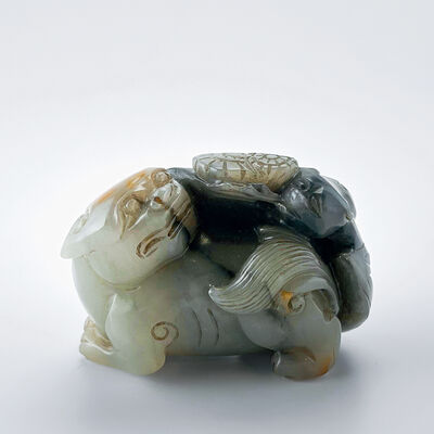 黒白玉彫 獣