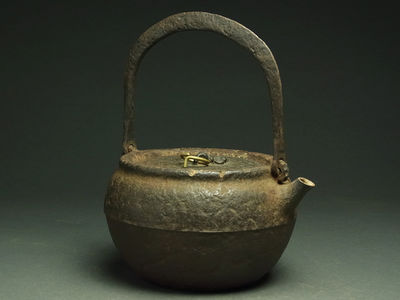 ◆SABI◆　時代 霊芝摘鉄瓶