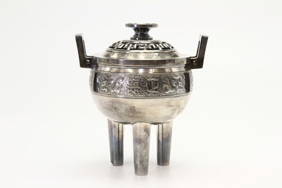 香涯斎造 古青銅器形 銀香爐