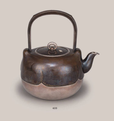 633 铜包银松竹梅纹壶