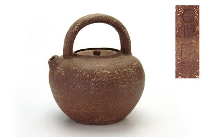 胴在銘 朱泥急須