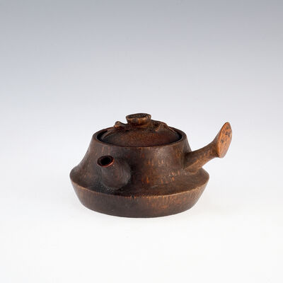 竹根彫梅枝摘急須（箱付）