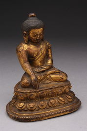 元-明代 銅鍍金釋迦牟尼佛坐像